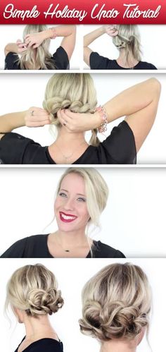 Die Gäste kommen gleich andu hast nicht mehr viel Zeitum fertig zu werdenDiese Hochsteckfrisur lässt sich schnell selber nachstylen Easy Chignon, Updo With Headband, Hairstyle App, Updo Tutorial, Chignon Hair, Short Hair Bun, Hairstyle Tutorials, Hair Images, Short Hair Updo