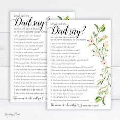 a printable father's day poem with flowers