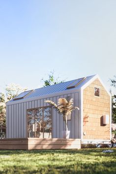 A Gable Shaped One-Level Tiny Home with Tiny House Inspiration, Camper Living, Cozy Living Spaces