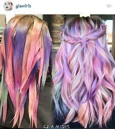 Different Colored Hair, Boring Hair, Ombré Hair, Unicorn Hair, Colorful Hair, Pastel Hair, Colored Hair