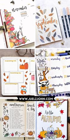 27 Simple fall bullet journal ideas. Halloween bullet journal ideas. Fall bujo spreads for September and October. November bujo ideas Journal Ideas Halloween, Halloween Bullet Journal Ideas, Fall Bujo, Halloween Bullet Journal