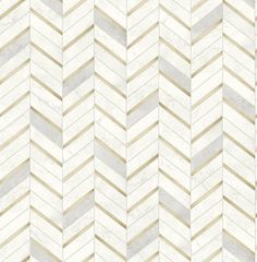 a white and grey herringbone pattern wallpaper