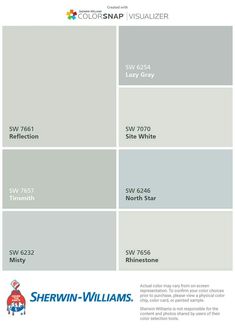 the color scheme for sherylin williams's new paint colorsnap visualizer