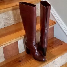 Beautiful Marc Jacobs Leather boots.  Excellent condition..like new  boots.,  If you like ellegance and sensuality...here is the answer . Classic Leather-lined Knee-high Boots For Formal Occasions, Classic Wide Calf Formal Boots, Classic Wide Calf Boots For Formal Occasions, Classic Formal Wide Calf Boots, Vintage Formal Heeled Boots With Leather Sole, Formal Brown Leather Heeled Boots, Elegant Brown Heeled Boots For Office, Brown Leather Lined Heeled Boots For Formal Occasions, Vintage Leather Boots For Formal Occasions