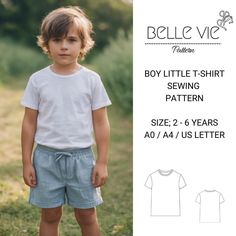 About this item Boy T-shirt pattern is available as an instant download (PDF) sewing pattern bundle with a range of size options ; 🎈Age Range For Kids : 2-3-4-5-6 🎈 These patterns are suitable for A4, A0, and US Letter size papers (DXF Format optional) ⭐Once your payment is processed, you will automatically receive download links for the pattern files. Please note that you can only download the files from a computer; they will not work on a phone or iPad. ⭐This is a digital product. You will receive patterns and sewing instructions ⭐Due to the nature of digital downloads, no refund or exchange of the files is possible. However, if you experience any problems with the files, please contact us, and we will assist in resolving the issue. Toddler Boy Sewing Patterns, Boy Sewing Patterns, Boys Clothes Patterns, T Shirt Sewing, Boys Shirts Pattern, Boys Sewing Patterns, T Shirt Sewing Pattern, Boy Sewing, T Shirt Pattern