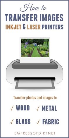 the cover of how to transfer images in inkjet and laser printers