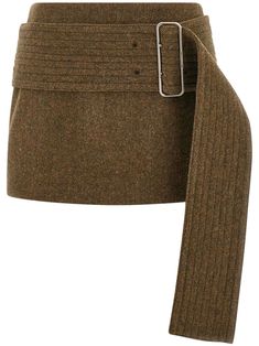 Ferragamo Flannel Mini Skirt - Farfetch Mini Skirt Elegant Outfit, Luxury Fall Lined Mini Skirt, Olive Mini Skirt Outfit, Elegant Luxury Belted Mini Skirt, Wool Mini Skirt With Lining, Mini Skirt With Belt Detail, Luxury Skirt, Luxury Green Mini Skirt, Low Waisted Skirt