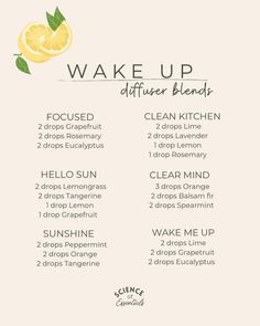 Morning Diffuser Blend, Young Living Essential Oil Diffuser, Diy Aromatherapy