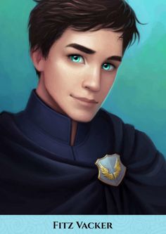 the character from star trek is depicted in this digital art style illustration, with blue eyes and black hair