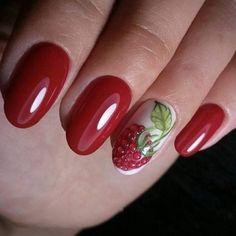 Raspberry Nails Acrylic, Raspberry Nails Design Art, Samer Nails, Nails Raspberry, Wedding Acrylic Nails