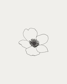 a black and white drawing of a flower