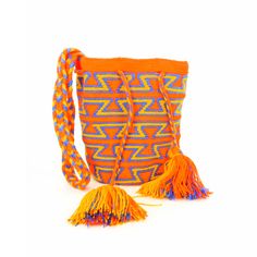 Luxury Mochilas by LUXCHILAS MiniChila Fine - Single Threaded Wayuu Luxury Mochila Bag This beautiful bucket style bag is handwoven for more than 80 hours by women from the Wayuu Tribe. This is the finest quality of the Wayuu mochila. Wear shoulder or cross-body Drawstring with tassels 100% acrylic yarn Size Mini: W x H 23 x 17 cm - 9 x 6.5" Braided strap: Strap drop 54 cm - 21" Handmade in Colombia 🇨🇴 Fair Trade Part of the proceeds is donated to feed the children of the Tribe Artisan Bucket Bag With Adjustable Strap, Artisan Woven Bucket Bag, Weaving Bucket Bag For Travel, Traditional Pouch Bucket Bag, Traditional Bucket Bag For Festivals, Daily Use Bucket Bag With Weaving, Travel Bucket Bag With Weaving, Artisan Handwoven Bucket Bag, Artisan Crochet Bag With Weaving