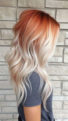 Insta Ruivante Best Hair Color For Blondes, Platinum Blonde And Orange Hair, Dark Copper Blonde Hair Color, Copper Hair With Fashion Colors, Unique Hair Color Combinations, Light Brown Hair With Vivid Color, Blonde Colorful Hair, Hair Colors For Hazel Eyes And Fair Skin, Red Root Smudge