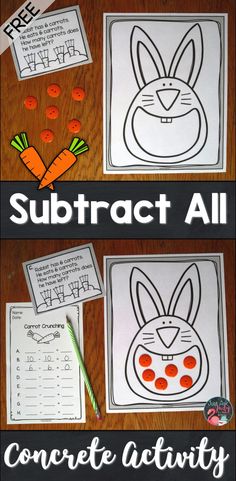 an easter bunny craft with carrots, carrots and other items to make it look like