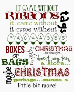 some type of christmas tyure with words in red, green and black on it