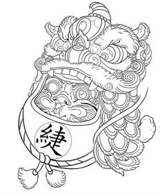 chinese new year's coloring pages for kids and adults, including the zodiac sign