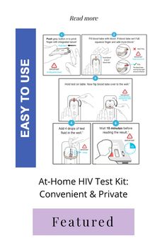 Instructions for using an at-home HIV test kit, highlighting easy use and convenience.