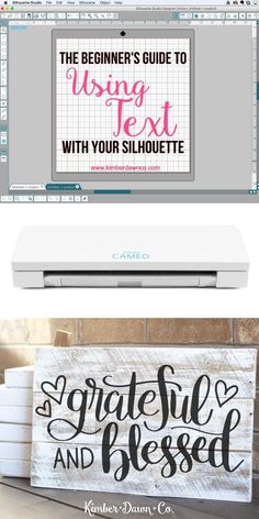 the beginner's guide to using text with your silhouette cut file and cricut