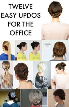 Doing your hair for work doesn't have to be a pain -- we've found some of the loveliest updos (with easy tutorials)... Hairstyles For The Office, Gibson Roll, Easy Office Hairstyles, Hairstyles For Work, Blond Rose, Interview Hairstyles, Easy Professional Hairstyles, Easy Work Hairstyles, Office Hairstyles