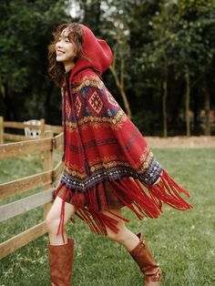 Retro, red Christmas tassel hooded cape, warm sun protection shawl, outer sweaterMaterial:blendedColor:redStyle:vintageFeatures:tassel,Size(cm):one size 1inch=2.54cm 1cm=0.39 inchLength 90cm<p>Note:Due to different measurement methods,there will be 1-3 error(unite:cm), please understand.</p><br/><p>Please check the size carefully when choosing. Thank you.</p><br/> Red Hooded Poncho For Fall, Hooded Red Poncho For Fall, Red One-size Cape Shawl, Red Long Sleeve Poncho, One Size, Red Winter Cape Shawl, Winter Fringe Cape Outerwear, Red Cape Shawl For Winter, Red Shawl Outerwear For Winter, Winter Cape With Tassels