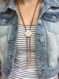 Daisy Flower Western Men Women Youth Gift Customize Tips & Braided Cord Modern Cowboy Neck Tie Vintage Style Fashion Accessory - Etsy Necktie Outfit, Western Men, Modern Cowboy, Western Gifts, Tie Necklace, Daisy Flower, Leather Cord, Men Necklace, Fashion Ideas