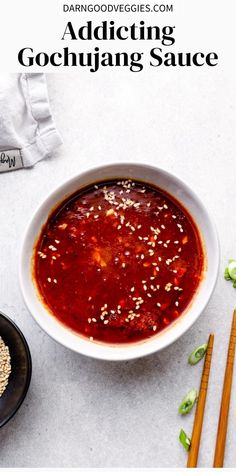 This 5 minute homemade Gochujang Sauce is the perfect balance of spicy, savory, and sweet! This classic korean sauce has so many uses! Try it as a dipping sauce, on bibimbap and in your favorite stir fry! This sauce is sweetened with maple or honey to keep it healthy (but FULL of flavor)! Gochujang Sauce Bibimbap, Gochujang Bbq Sauce, Tofu Dipping Sauce, Homemade Gochujang, Korean Sauces, Korean Sauce, Gochujang Recipe, Spicy Dipping Sauce, Gochujang Sauce