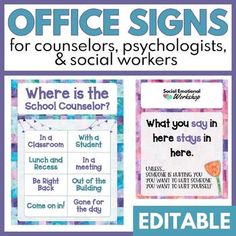 an advertisement with the words, where is the school counselor? and what do you say in