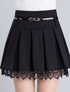 Me gusta este producto. ¿Crees que debería comprármelo? Sew Patterns, Fashion Belts, Skirt Mini, Dresses Kids Girl, Cute Skirts, Skirt Design, Pleated Mini Skirt, Skirt Pattern, Black Skirt