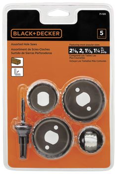 3 piece black decker hole puncher set with 2 holes and 1 / 4 inch shans