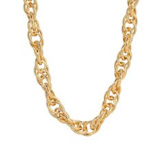 This necklace features a gold-tone linked chain for a bold and stylish silhouette. A trendy accessory that's great for everyday wear. This necklace features a gold-tone linked chain for a bold and stylish silhouette. A trendy accessory that's great for everyday wear. FEATURES Chain length: 18 in. Clasp: lobster-claw Metal: alloy Plating: gold tone Finish: polished Not appropriate for children 14 years old and younger. Size: One Size. Color: Yellow. Gender: female. Age Group: adult. Trendy Gold-tone Necklace With Chain Strap, Trendy Gold-tone Link Chain Necklace, Trendy Accessories, Chain Link Necklace, Link Necklace, Chain Lengths, Chain Link, Chains Necklace, Everyday Wear