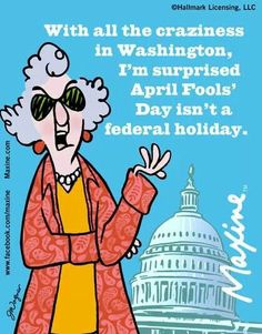 an old woman with sunglasses on standing in front of the capitol building and saying it's national humor month, except in washington, where there's always something funny going on