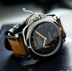 Best Looking Watches, Luminor Marina, Panerai Watches, Leather Gear, Old Watches, Hand Watch, Luxury Watches For Men, Mechanical Watch, My Collection