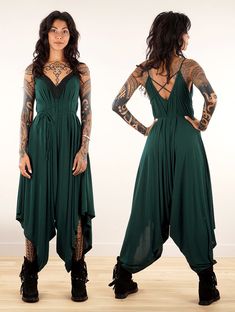 \"Topäaz\" harem pant jumpsuit, Darkteal Curvy Street Style, Harem Pants Jumpsuit, Harem Jumpsuits, Harem Pant, Witchy Fashion, Female Anatomy, 1920s Fashion, Pant Jumpsuit, Overalls