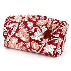 Our Maltese cosmetic bag comes in 3 sizes, designed to fit in each other to save space. A perfect travel companion, ideal for storing all essentials or just for organizing your dressing table. They have a plastic inner lining to protect from spills and stains. Use them for storing your make up kit, hair brush, pen-pencil, stationary, toiletries, first aid and medical supplies, jewelry, baby products or simply as a beautiful gift. 100% Cotton Hand-Block Printing Plastic Inner Lining Full Zipper c Foldable Pouch Cosmetic Bag For Travel, Foldable Rectangular Cosmetic Bag For Travel, Foldable Rectangular Cosmetic Bag For Daily Use, Versatile Pouch Cosmetic Bag For Storage, Foldable Rectangular Travel Cosmetic Bag, Red Rectangular Box Bag For Travel, Rectangular Red Cosmetic Bag As Gift, Red Travel Clutch With Removable Pouch, Red Travel Bag With Zipper Pouch