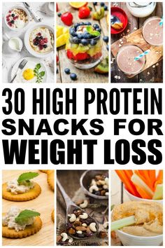 30 High Protein Snacks for Weight Loss Breakfast On The Go Ideas, Snacks To Eat, Healthy Low Carb Breakfast, Weight Watcher Desserts, 100 Calorie Snacks, Healthy Protein Snacks, Protein Dinner, 100 Calorie, Healthy Low Carb