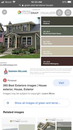 the homepage for an interior and exterior painting company, which has been updated with new colors