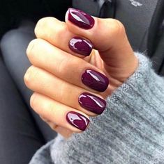 Plum Passion Berry Nails, Plum Nails, Nails Winter, Gel Nail Colors, Burgundy Nails, Fall Nail Colors, Dipped Nails, Fancy Nails, Purple Nails