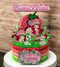 Princess Smash Cakes, Strawberry Shortcake Birthday, Strawberry Shortcake Cake, Strawberry Shortcake Party, Baby Mickey Mouse, Baby Mickey, Cake Decorating Techniques, Easy Cake