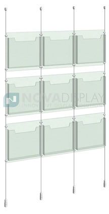 six plastic storage bins with handles on each side and four white drawers on the other