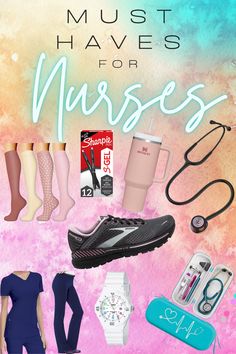 an advertisement for nurses with the words must haves for nurses on it and various medical items