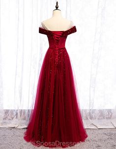 Red Tulle Dress, Evening Dress Beaded, Dress Stores, Simple Prom Dress Long, Burgundy Evening Dress, Velvet Evening Dress, Strapless Prom Dresses, Spaghetti Strap Prom Dress, Floor Length Prom Dresses