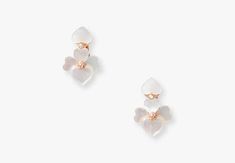 Precious Pansy Clip-on Drop Earrings | KATE SPADE West Coast Wedding, Kate Spade Earrings, Coast Wedding, Spade Jewelry, Kate Spade Jewelry, You're Welcome, Pansies, Kate Spade New York, Clip On