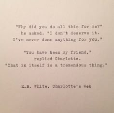 an old typewriter with the words'why did you do all this for me? '