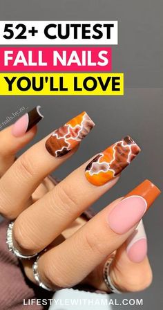 Autumn Nail Ideas Acrylic Short, New Fall Nail Designs, Fall Nail Designs Autumn Burgundy, Matte Fall Nails Autumn, September Nail Designs Fall, Fall Color Nail Designs, Fall Nail Art Designs Autumn, Holidays Nails