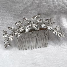 Rare 27 Diamonds Silver Hair Clip Barrette Bobby-Pins Wedding Prom Homecoming Formal Dance Celebrate Vacation Holiday Ceremony Reception Season Summer Glimmer Shinny Glitter Glam Hairdresser Half-Up Up-Do Hair Down Hair Curls Curling Iron Hair Braids Hair Twists Hair Style Hair Stylist Hair Accessories Silver Accessories Something New Something Borrowed Gift Birthday Love Happiness Forever New Years Just Because Never Worn Hair Accessories Silver, Hairstyle For Prom, Old Hollywood Waves, Hair Clip Hairstyles, Bridal Hair Tutorial, Hair Twists, Silver Hair Clip, Iron Hair, Twist Ponytail