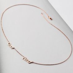 "This dainty and unique necklace can be customized with kids' names, making it a perfect gift for your mom on any special occasion of the year. ► CURSIVE MOTHER NECKLACE * Material: High Quality Solid 925 Sterling Silver * Finishing: Silver, Gold or Rose Gold. * Word limits: up to 12 characters/each name for best visibility. * All of our jewelry are handmade from scratch and packaged with care in our workshop ► HOW TO ORDER & ADD PERSONALIZATION - Select color, number of names and chain leng Rose Gold Name Necklace For Gifts, Custom Name Rose Gold Necklace For Gift, Custom Name Rose Gold Necklace As Gift, Customized Rose Gold Name Necklace As A Gift, Customized Rose Gold Name Necklace For Gifts, Christmas Name Necklace For Birthday Gift, Adjustable Name Necklace For Gift, Personalized Name Necklace For Birthday And Christmas, Christmas Nameplate Necklace With Name