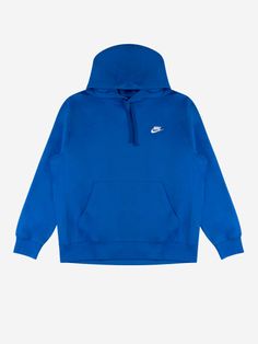 NIKE Felpa Sportswear Club Pullover Blu Sweatshirts Nike, Nike Sportswear Club Fleece, Snowboarding Style, Nike Sweats, Nike Jersey, Nike Sweatshirts, Blue Nike, Blue Hoodie, Nike Hoodie