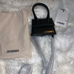 Black And Gold Mini Bag It Is Really Small But Very Cute Come With A Long Strap And Dust Bag It’s New Never Been Worn. Jacquemus Small Bag, Versace Swimsuit, Jacquemus Bags, Prada Sneakers, Jacquemus Bag, Micro Bag, Pink Purse, New Paris, Bags Mini