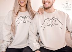 🤍This Custom Valentine hoodie/sweatshirt is the perfect gift for anyone. Our products are high quality, soft and comfy. Every product we sell made by hand with care and excitement. 🟢HOW TO ORDER 🟢 1. Check and Review ALL Photos 📷 2. Select Your T-Shirt Size and T-Shirt Color from drop down menus ✨ 3.Select Your Design Print Color from images and mention in personalization section 🎨 4. Add to cart & place order 🛒 We're constantly striving to provide excellent service. We'd love to get your Couples Cotton Hoodie With Crew Neck, Long Sleeve Hoodie With Letter Print For Gift, Relaxed Fit Long Sleeve Hoodie As Gift, Long Sleeve Relaxed Fit Hoodie As Gift, Fall Hoodie Sweatshirt As Gift, Fall Season Hoodie Sweatshirt As A Gift, Fall Sweatshirt Hoodie As A Gift, Casual Hoodie Sweatshirt For Gift, Casual Hoodie Sweatshirt As Gift