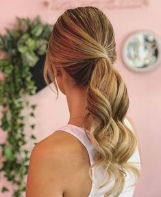 Ponytail For Formal Event, Bridesmaids Hair Ponytail, Bridal Hairstyle Ponytail, Low Pony Hairstyles Wedding, Low Pony Wedding Hairstyles, Bridesmaid Hair Updo Ponytail, Hollywood Waves Ponytail, Bridesmaid Low Ponytail, Pony Tailed Hair